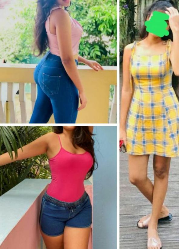 Hot slim girl at pan...